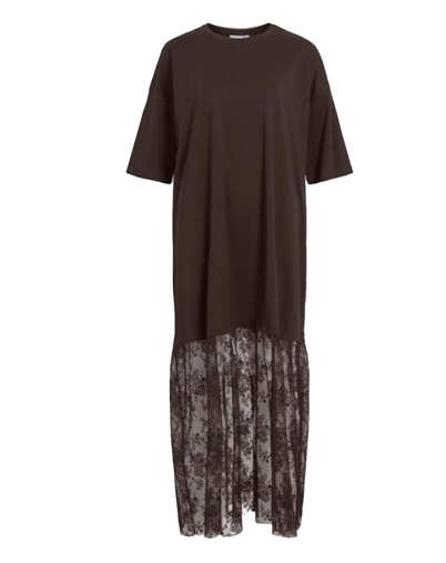 Vila - VIKata Oversize Lace Kleid - Coffee Bean